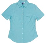 Rita Short Sleeve Blouse - Aqua