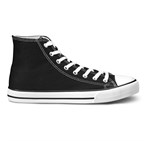 Unisex Retro High Top Canvas Sneaker Black