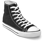 Unisex Retro High Top Canvas Sneaker Black