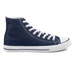 Unisex Retro High Top Canvas Sneaker Blue