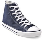 Unisex Retro High Top Canvas Sneaker Navy