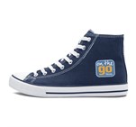 Unisex Retro High Top Canvas Sneaker Navy