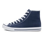 Unisex Retro High Top Canvas Sneaker Navy