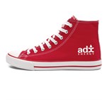 Unisex Retro High Top Canvas Sneaker Red