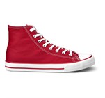 Unisex Retro High Top Canvas Sneaker Red