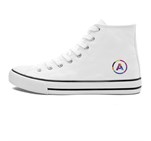 Unisex Retro High Top Canvas Sneaker White