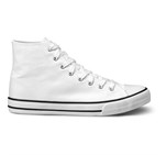 Unisex Retro High Top Canvas Sneaker White