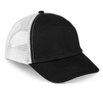 Trucker Cap - 5 Panel Black White