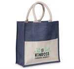 Okiyo Kachi Jute & Cotton Tote Navy