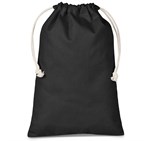 Allsorts Midi Cotton Drawstring Pouch Black