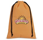 Quando Non-Woven Drawstring Pouch Orange