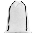 Quando Non-Woven Drawstring Pouch Solid White