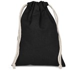 Allsorts Mini Cotton Drawstring Pouch Black