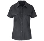 Ladies Short Sleeve Kensington Shirt Grey