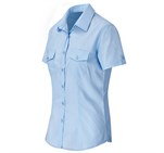 Ladies Short Sleeve Kensington Shirt Light Blue