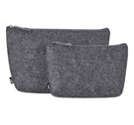 Okiyo Kesho Recycled PET Felt Mini Cosmetic Bag BG-OK-426-B-GY-KESHOSET-NO-LOGO