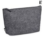 Okiyo Kesho Recycled PET Felt Mini Cosmetic Bag BG-OK-426-B-NO-LOGO