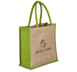 Okiyo Okinawa Jute Tote Lime