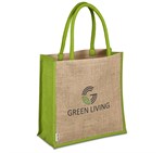 Okiyo Okinawa Jute Tote Lime