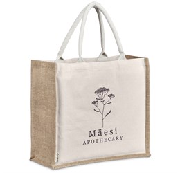 Okiyo Chinsai Maxi Jute & Cotton Tote