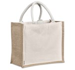 Okiyo Chinsai Midi Jute & Cotton Tote BG-OK-484-B-02-NO-LOGO