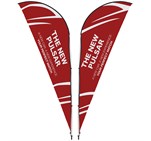 Legend 2M Sublimated Sharkfin Double-Sided Flying Banner - 1 complete unit