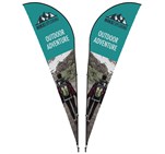 Legend 4M Sublimated Sharkfin Double-Sided Flying Banner - 1 complete unit