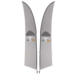 Legend 3M Sublimated Arcfin Double-Sided Flying Banner - 1 complete unit