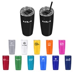 Altitude Daytona Plastic 2-in-1 Double-Wall Tumbler & Straw - 600ml