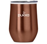 Serendipio Vogue Madison Stainless Steel & Plastic Double-Wall Tumbler - 350ml Burnt Orange