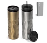 Serendipio Fire & Ice Stainless Steel & Plastic 2-In-1 Tumbler - 435ml DW-6975-NO-LOGO