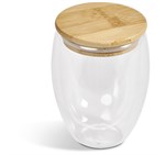 Okiyo Moco Glass & Bamboo Double-Wall Cup - 350ml DW-7335-01-NO-LOGO