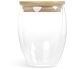 Okiyo Moco Glass & Bamboo Double-Wall Cup - 350ml DW-7335-04-NO-LOGO