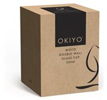 Okiyo Moco Glass & Bamboo Double-Wall Cup - 350ml DW-7335-BOX-NO-LOGO