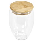 Okiyo Moco Glass & Bamboo Double-Wall Cup - 350ml DW-7335-NO-LOGO