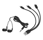 Altitude Zenia Earbuds & Tri-Cable Set Black