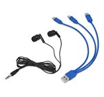 Altitude Zenia Earbuds & Tri-Cable Set Blue