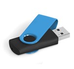 Axis Gyro Black Flash Drive - 4GB Cyan