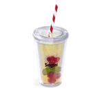 Malibu Double-Wall Plastic Tumbler & Straw - 470ml GF-AM-668-B-DISPLAY-1