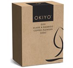 Okiyo Osu Glass & Bamboo Coffee Plunger - 350ml HL-OK-117-B-BOX-NO-LOGO