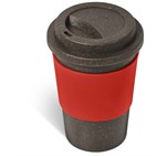 Kooshty Brown Bean Plastic Double-Wall Tumbler – 400ml Red