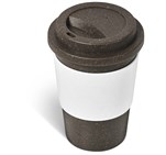 Kooshty Brown Bean Plastic Double-Wall Tumbler – 400ml Solid White