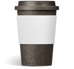 Kooshty Brown Bean Plastic Double-Wall Tumbler – 400ml Solid White