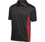 Mens Glendower Golf Shirt Black Red