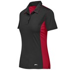 Ladies Glendower Golf Shirt Black Red