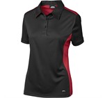 Ladies Glendower Golf Shirt Black Red