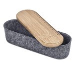 Okiyo Byoga Recycled PET Felt & Bamboo Stationery Case ST-OK-121-B-03-NO-LOGO