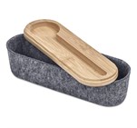 Okiyo Byoga Recycled PET Felt & Bamboo Stationery Case ST-OK-121-B-04