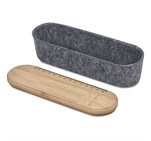 Okiyo Byoga Recycled PET Felt & Bamboo Stationery Case ST-OK-121-B-07-NO-LOGO